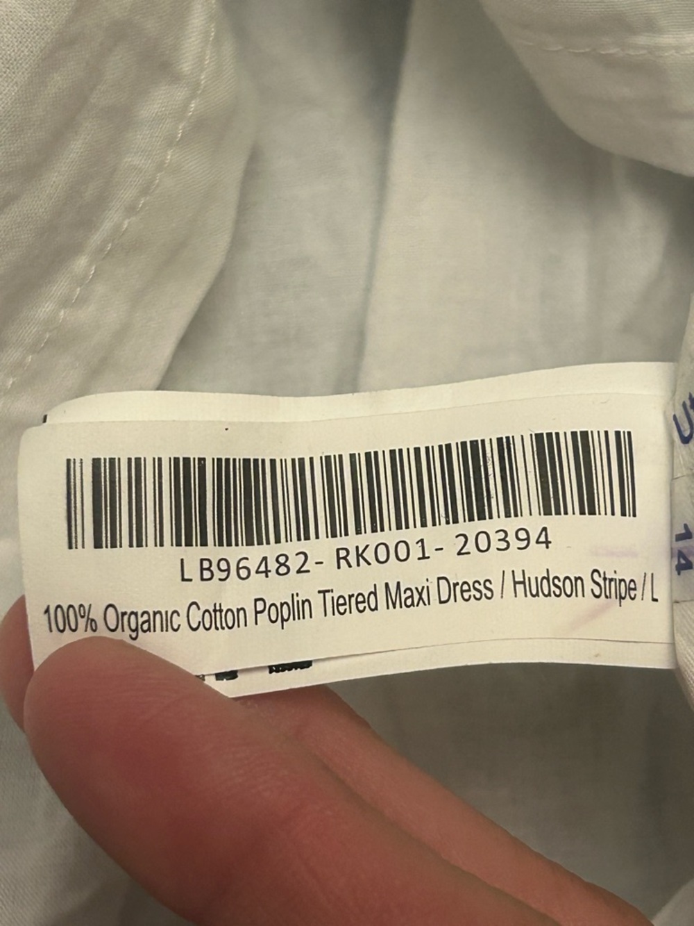 QUINCE 100% Organic Cotton Poplin Tiered Maxi Dress In Hudson Stripe Pockets - Picture 13 of 16